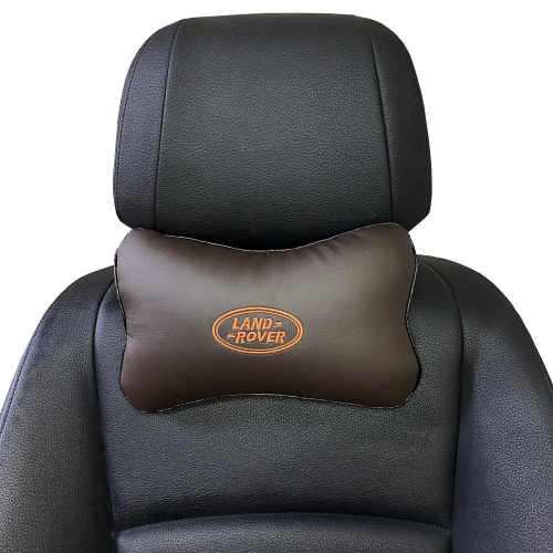 Подушки под шею Подушка под шею коричневая с вышивкой Land Rover (без фона) (Коричневая)